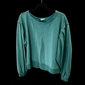 Minimalist Seafoam Green Cropped Sweatshirt | Ott | 1X